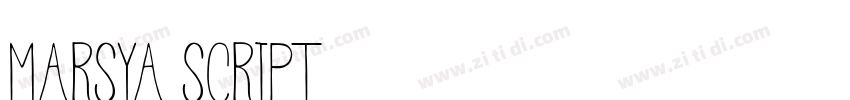 marsya script字体转换